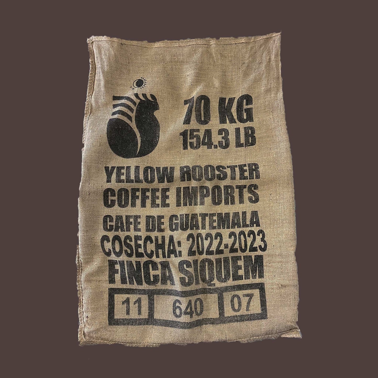 Guatemalan Burlap Coffee Bag - Roldan