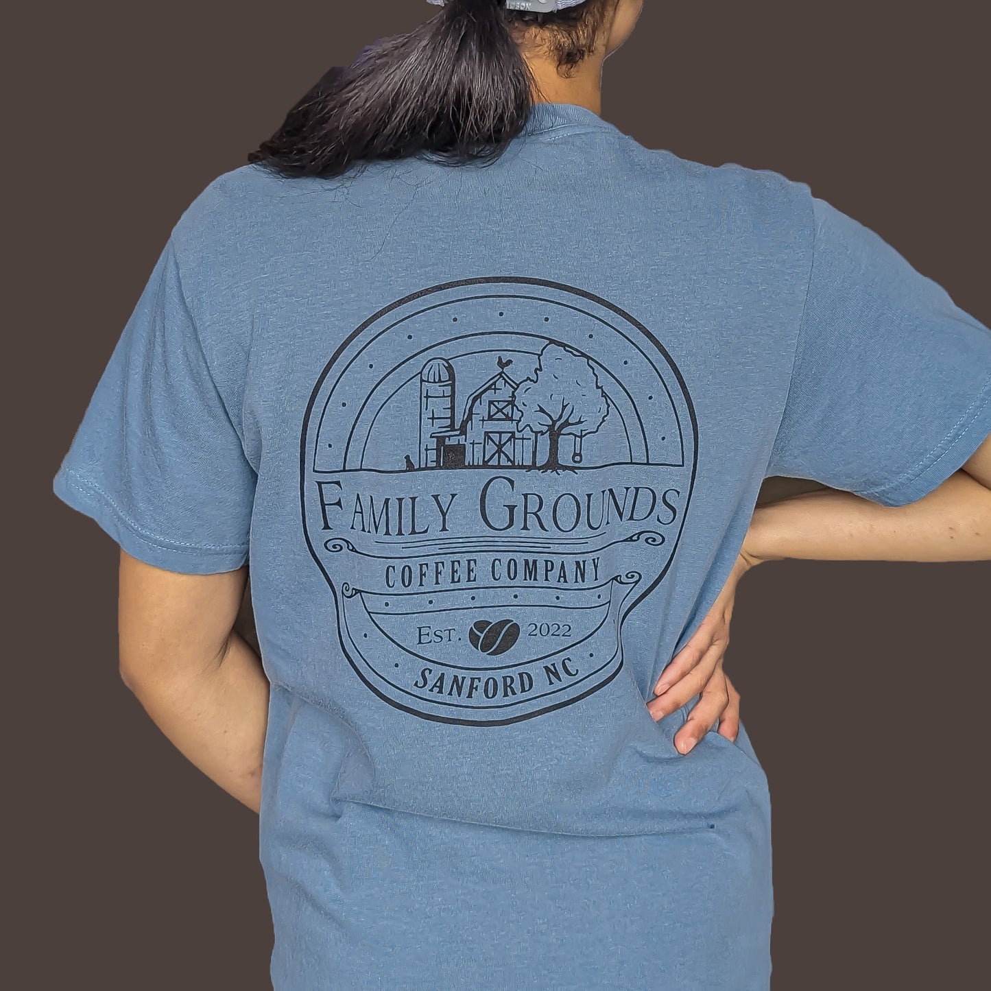 Dusty Blue-Short Sleeve T-Shirt