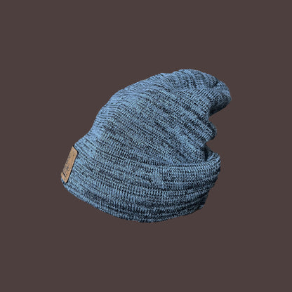 Blue/Grey-slouch beanie